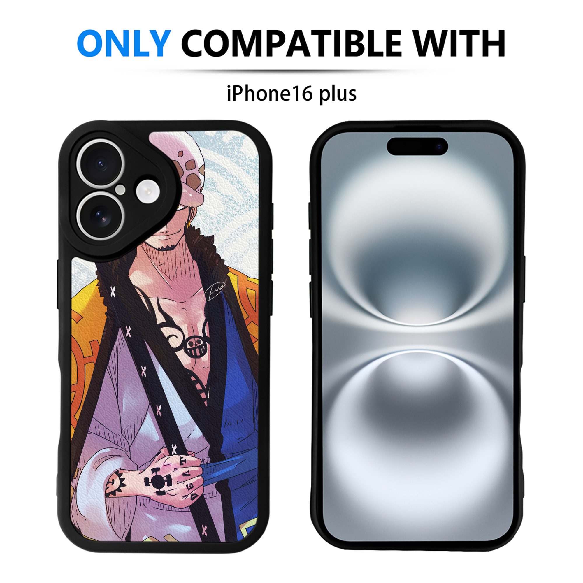（画像用） ワンピース ONE PIECE 【iPhone 16シリーズ対応】シリコンスマホケース（レザー調） 材質：シリコン